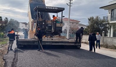 Büyükşehirden Bodrum Mumcular’da Sıcak Asfalt Çalışması