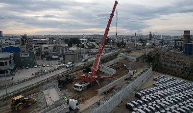 Darıca Osmangazi’de kiriş montajları başladı