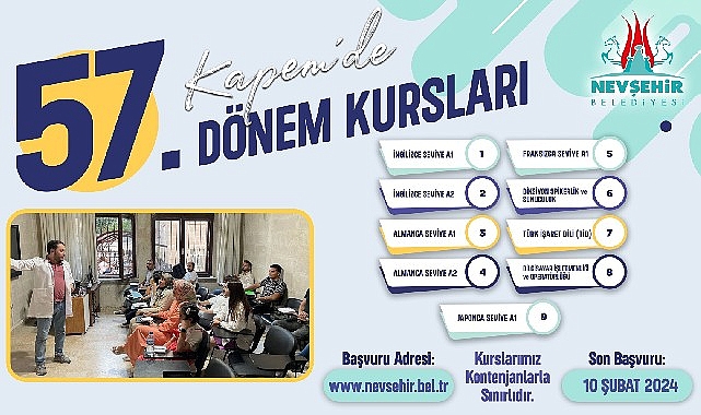 KAPEM’de 57. devir kursları için kayıtlar başladı