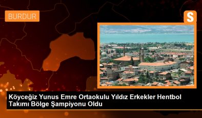 Muğla’nın Köyceğiz ilçesi Yunus Emre Ortaokulu Yıldız Erkekler Hentbol Takımı Bölge Şampiyonu