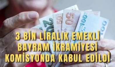 3 bin liralık emekli bayram ikramiyesi komisyonda kabul edildi