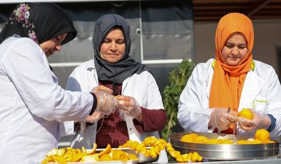 Büyükşehir turunçları reçele dönüştürüyor