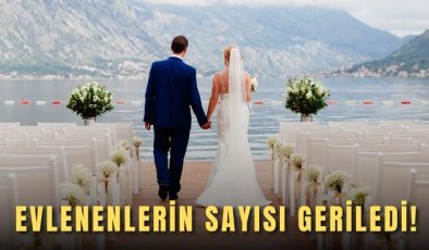 Evlenenlerin sayısı geriledi!