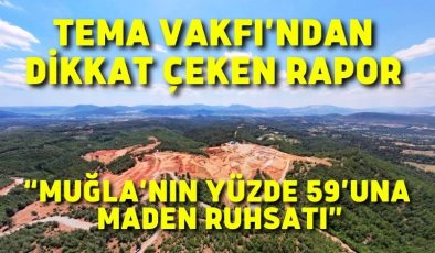 TEMA Vakfı’ndan dikkat çeken rapor “Muğla’nın yüzde 59’una maden ruhsatı”