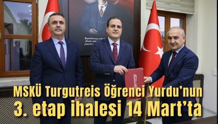 Turgutreis Öğrenci Yurdu’nun 3. etap ihalesi 14 Mart’ta