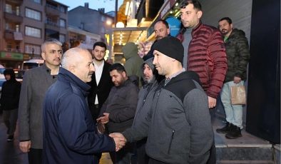 Büyükgöz, vatandaşları işe uğurladı