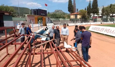 Muğla Atatürk Stadyumu Yenileme Çalışmaları Devam Ediyor