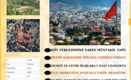 Antalya Gazipaşa’da Yatırım Fırsatı: Kadastro Yolu Cepheli Müstakil Tapulu Arazi