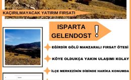 Isparta Gelendost’ta Kaçırılmayacak Yatırım Fırsatı – Eğirdir Gölü Manzaralı Arazi