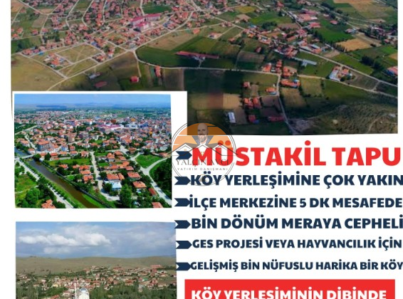 Afyonkarahisar’da Köy Yerleşimine Yakın Müstakil Tapulu Geniş Arazi