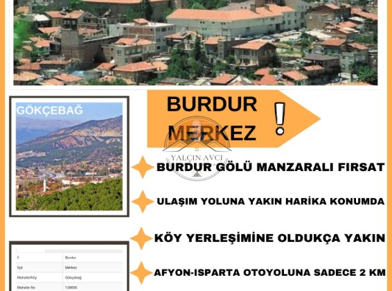 Burdur Merkez Gökçebağ’da 12.157 m² Burdur Gölü Manzaralı Yatırım Fırsatı